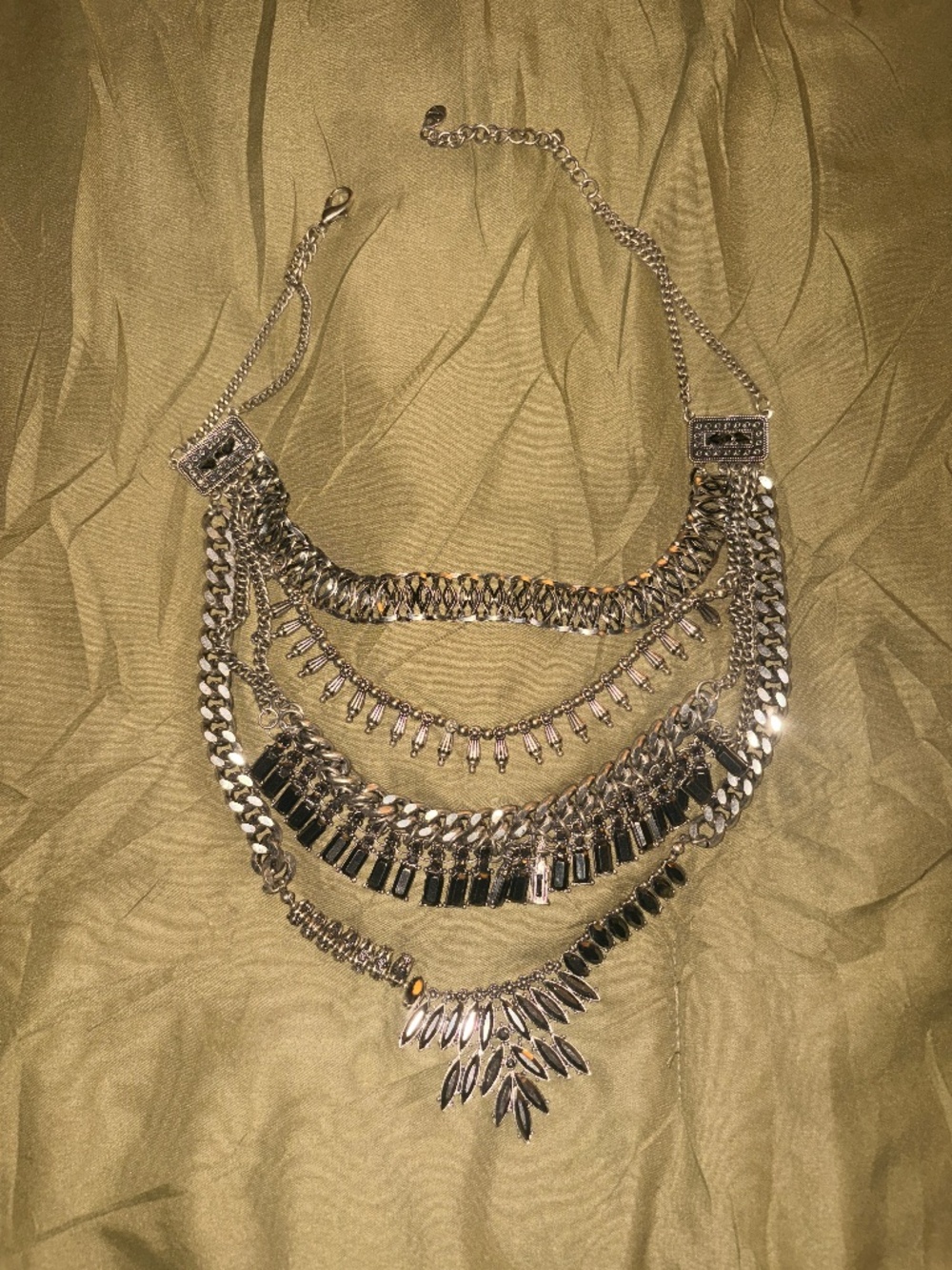 Stella & Dot "Sutton" Mixed Metal Layered Statement Necklace